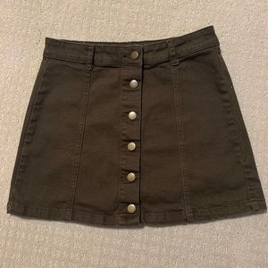 Army Green Mini Skirt
